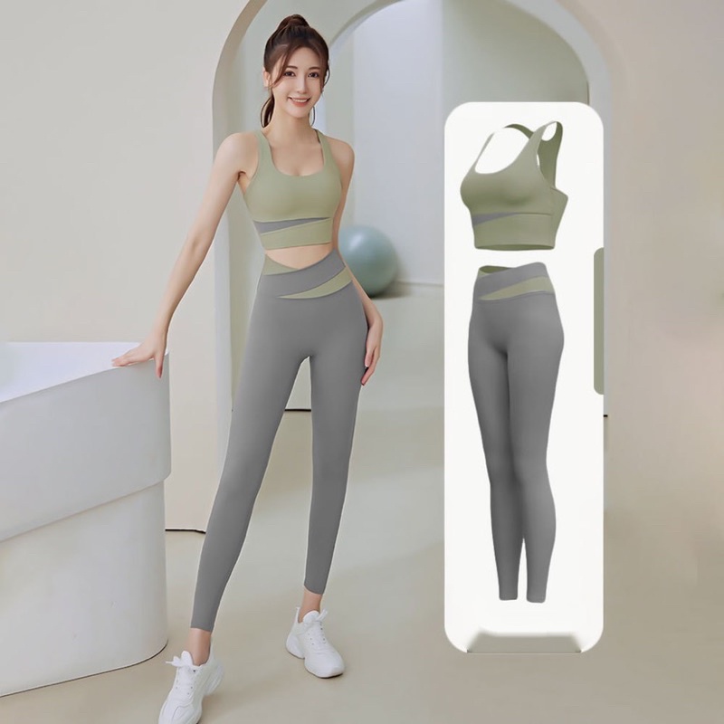 Bộ Đồ Tập Quần Dài Áo Ba Lỗ Tập Gym Yoga Thể Thao Nữ Thông Thoáng Siêu Co Giãn 988