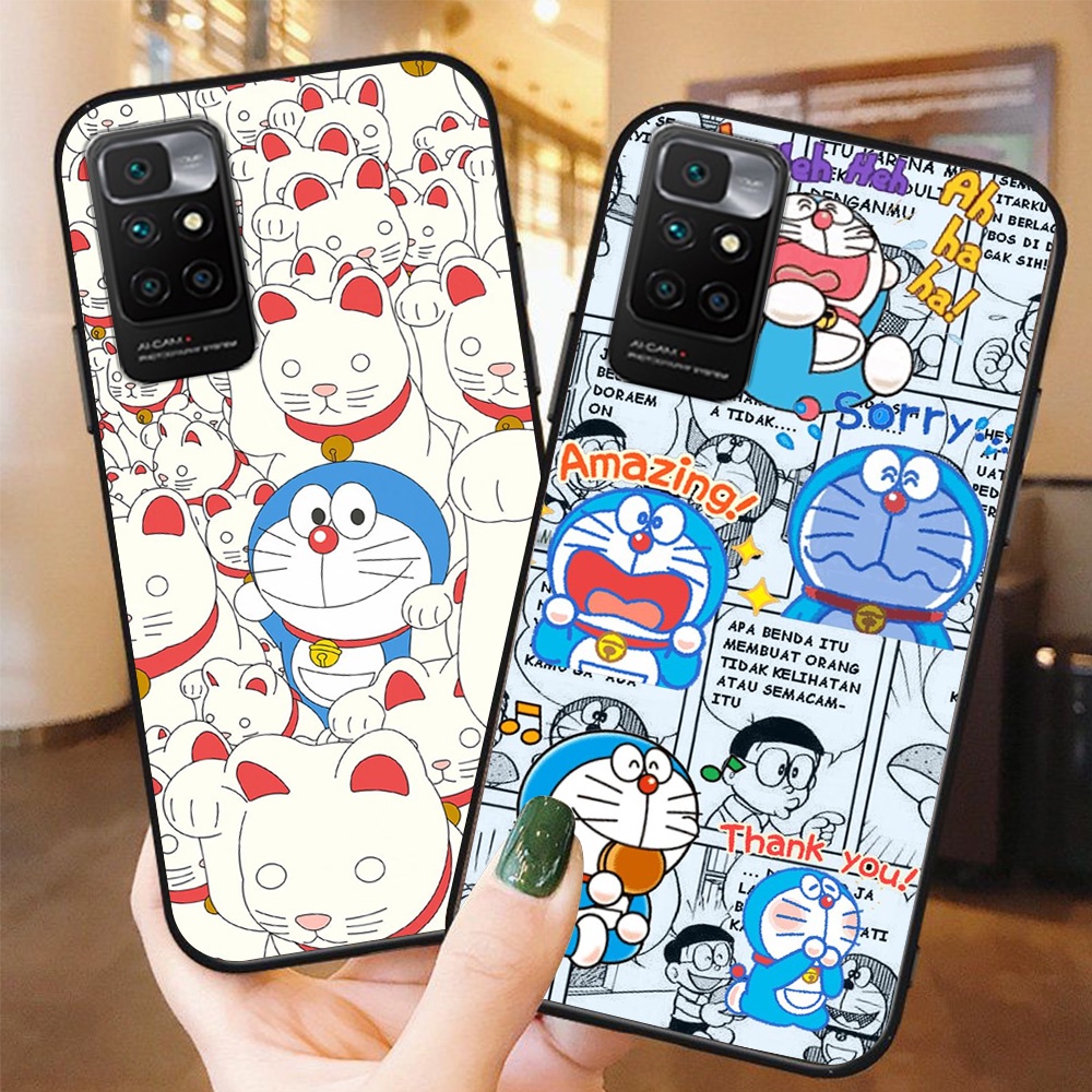 Ốp lưng điện thoại xiaomi redmi 10 hoạt hình doraemon dễ thương