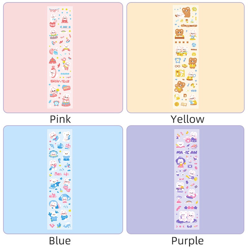 Cuộn Băng Keo Trong Suốt Dài 3M Chống Thấm Nước Họa Tiết Hoạt Hình Dễ Thương