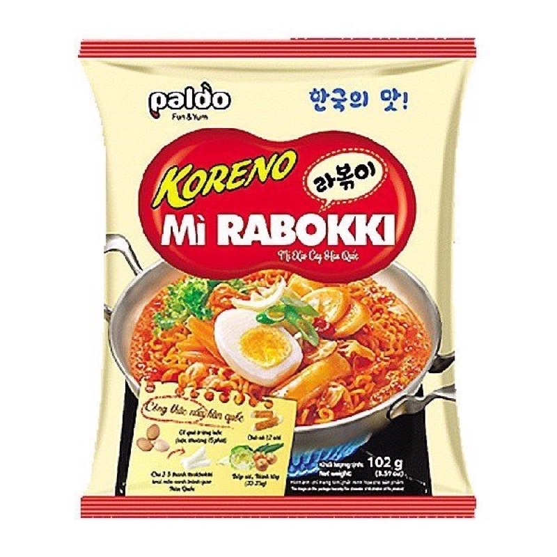 Mì xào cay Koreno Rabokki date 31/10
