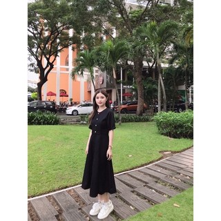 Đầm Eileen nút dài
