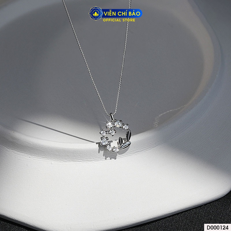 Dây chuyền bạc nữ nguyệt quế chất liệu bạc 925 thời trang phụ kiện trang sức Viễn Chí Bảo D000124