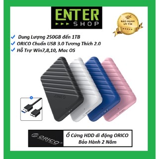Ổ cứng di động ORICO từ 250Gb đến 1Tb Usb 3.0 tặng túi chống sốc