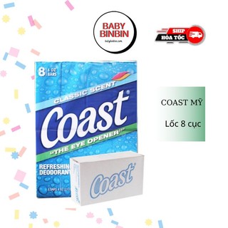 Lốc 8 cục xà bông Coast Mỹ Classic Scent Refreshing Deodorant Soap 113g/cục