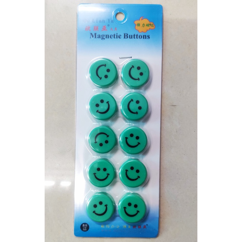 Nam châm mặt cười đường kính 20mm vỉ 10 viên