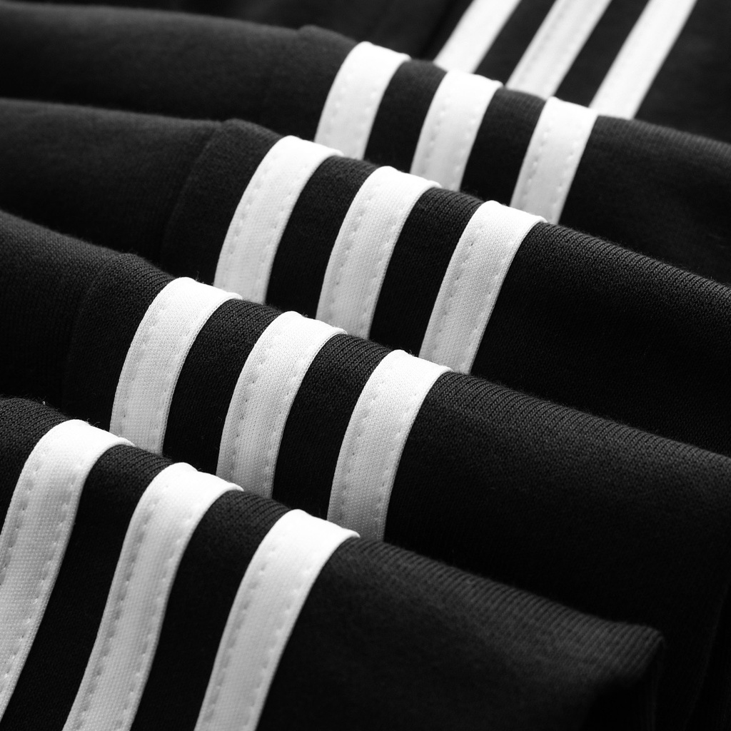 Quần ống bo nam nữ unisex ba sọc chất nỉ cotton cao cấp hai túi trước có khoá logo thêu B49