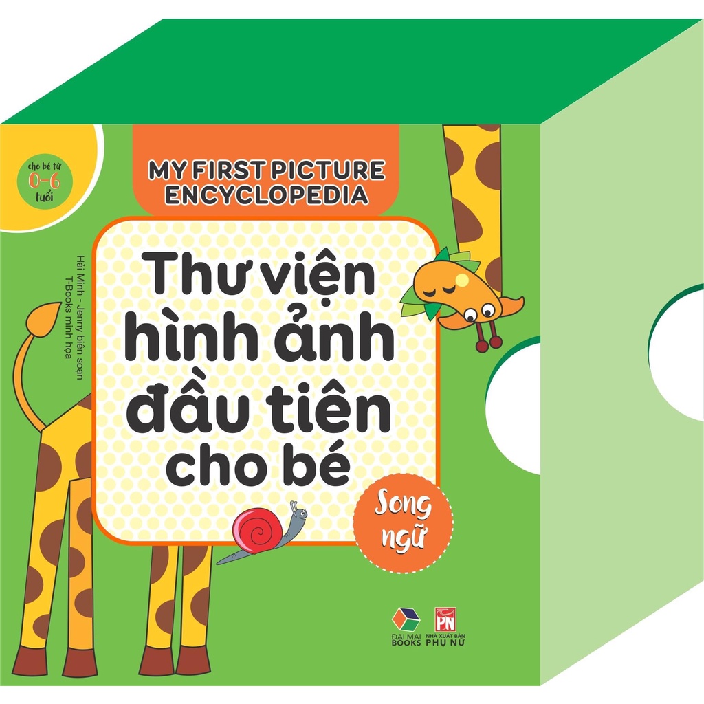 Sách - Bộ Hộp Thư Viện Hình Ảnh Đầu Tiên Cho Bé Từ 0 6 Tuổi Song Ngữ Việt Anh