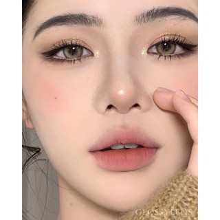 Kính áp tròng VI BROWN Lens | Size giãn nhẹ HSD 3tháng. Giá 1 đôi tặng khay @glossylens.vn