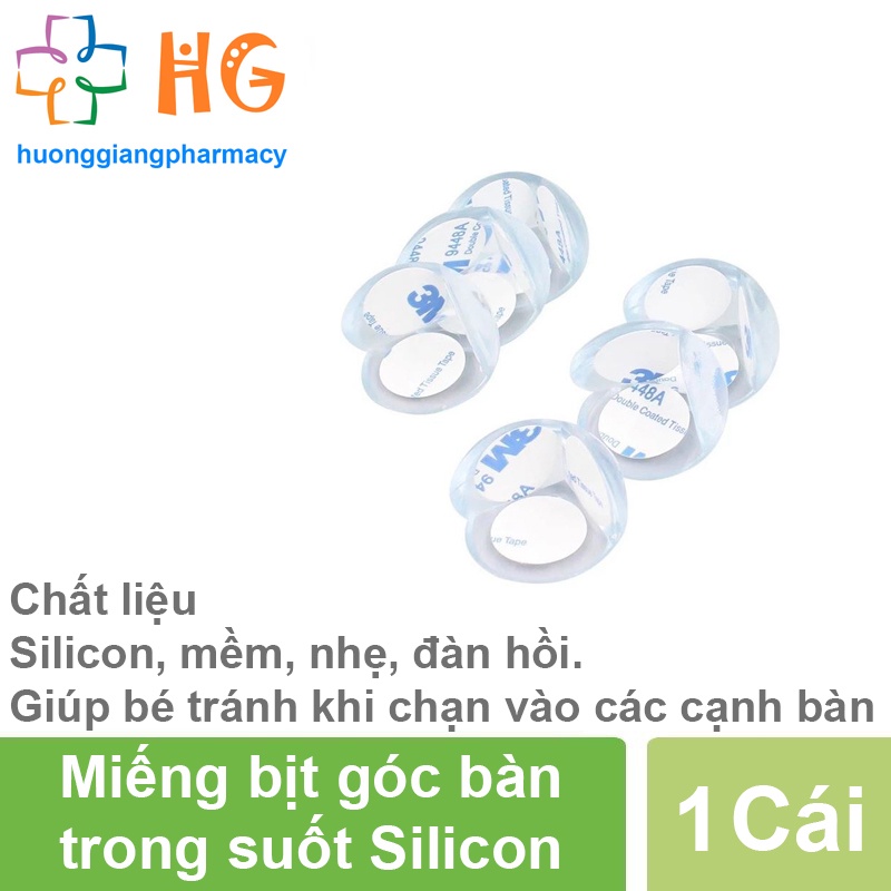 Miếng bịt góc bàn trong suốt silicon an toàn cho bé người già nhỏ gọn tiện dụng