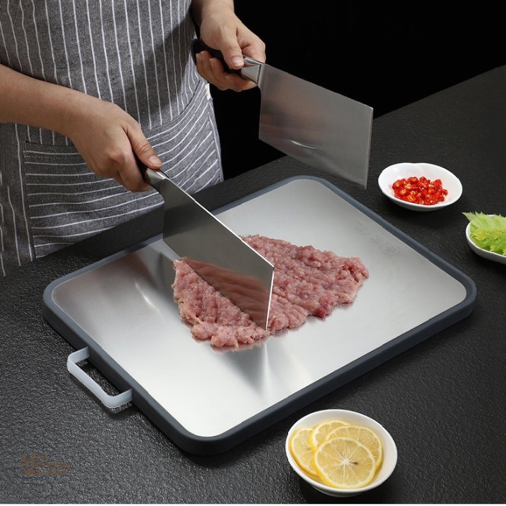 Thớt inox 304 kháng khuẩn masuto, chống ẩm, rã đông nhanh, dễ dàng vệ sinh, siêu bền - Bảo hành 12 tháng
