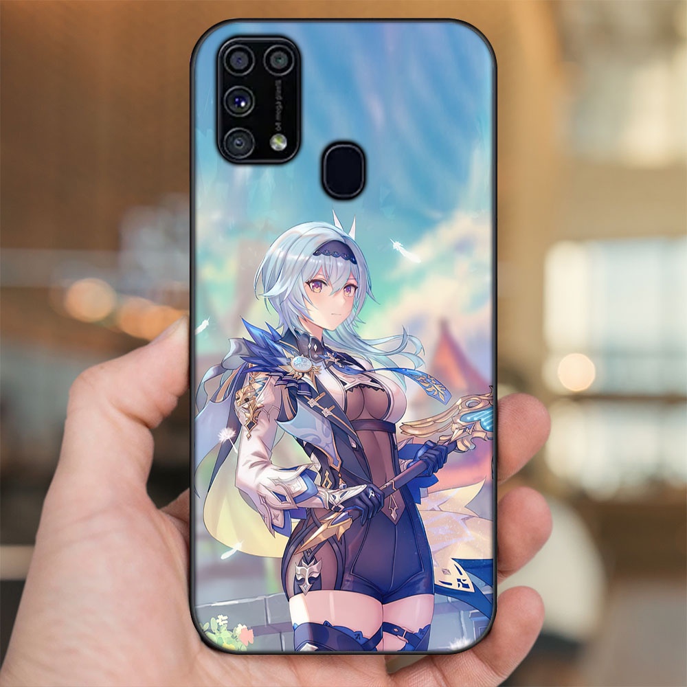 Ốp lưng Samsung M31 viền đen in hình Eula Genshin Impact