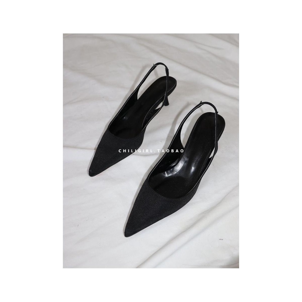 Giày Cao Gót Mũi Nhọn Màu Bạc Thời Trang Mùa Hè Dành Cho Nữ