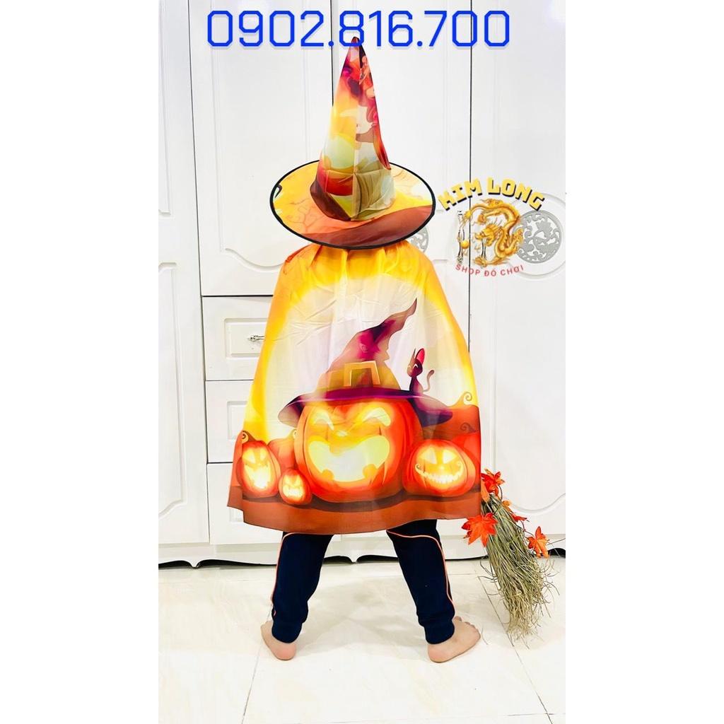 SÉT ÁO CHOÀNG BÍ NGÔ KÈM NÓN VÀ CHỔI PHÙ THỦY TRANG PHỤC HÓA TRANG VÀ PHỤ KIỆN TRANG TRÍ HALLOWEEN