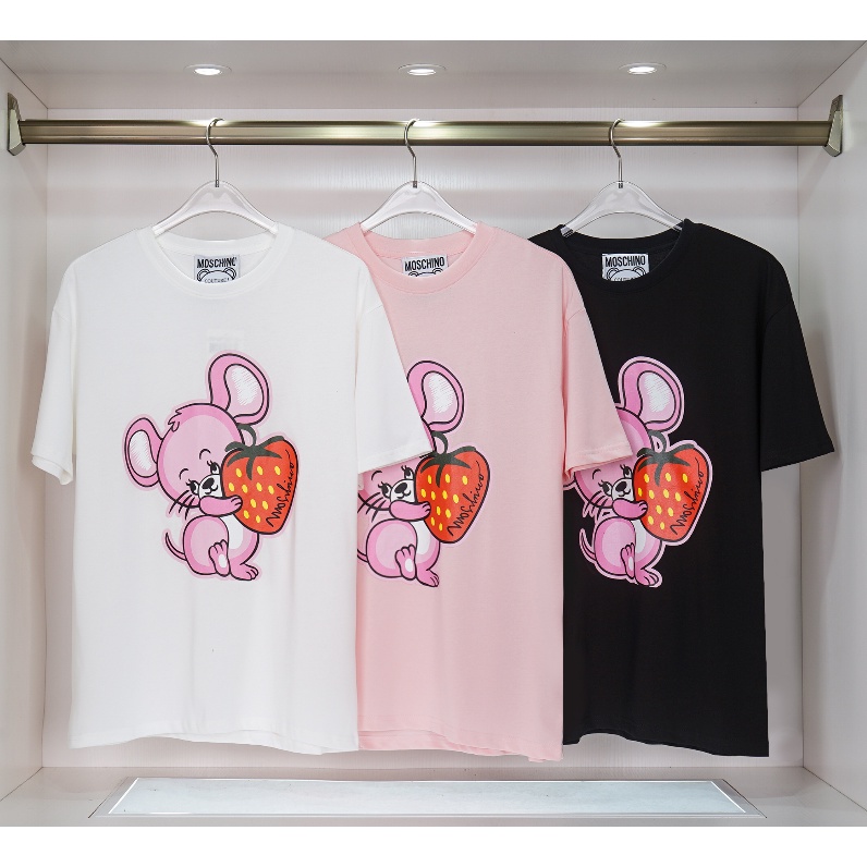 Áo Thun Tay Ngắn In Họa Tiết MOSCHINO Thời Trang Cho Nam Và Nữ