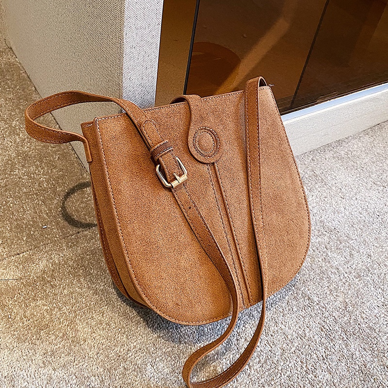 Túi Xách Da Lộn Phong Cách Retro Thời Trang Thu Đông Mới 2022 Dành Cho Nữ