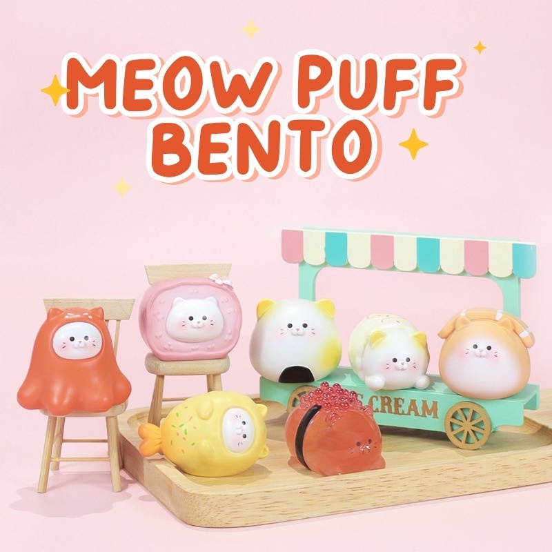 Blindbox - Hộp mù Mô hình ngẫu nhiên bento mèo cute Gà Rán Cay Ngọt đáng yêu