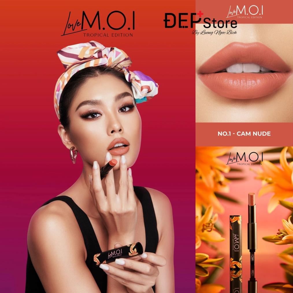 Son Môi Lì MOI Cosmetics nhiều dưỡng bám màu 6-8 tiếng 4g !