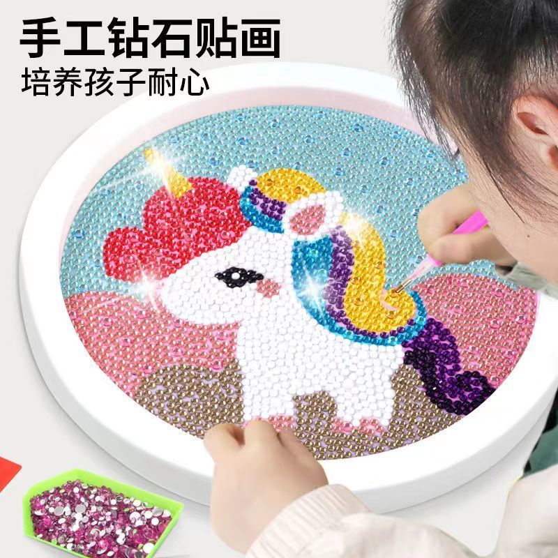 Bộ Đồ Chơi Nhãn Dán Đính Đá Thủ Công Tự Làm Sáng Tạo Cho Bé Gái