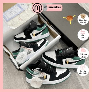 Giày thể thao JD 1 xanh lá cổ thấp m.sneaker, Giày sneaker JD xanh lá da bóng cao cấp