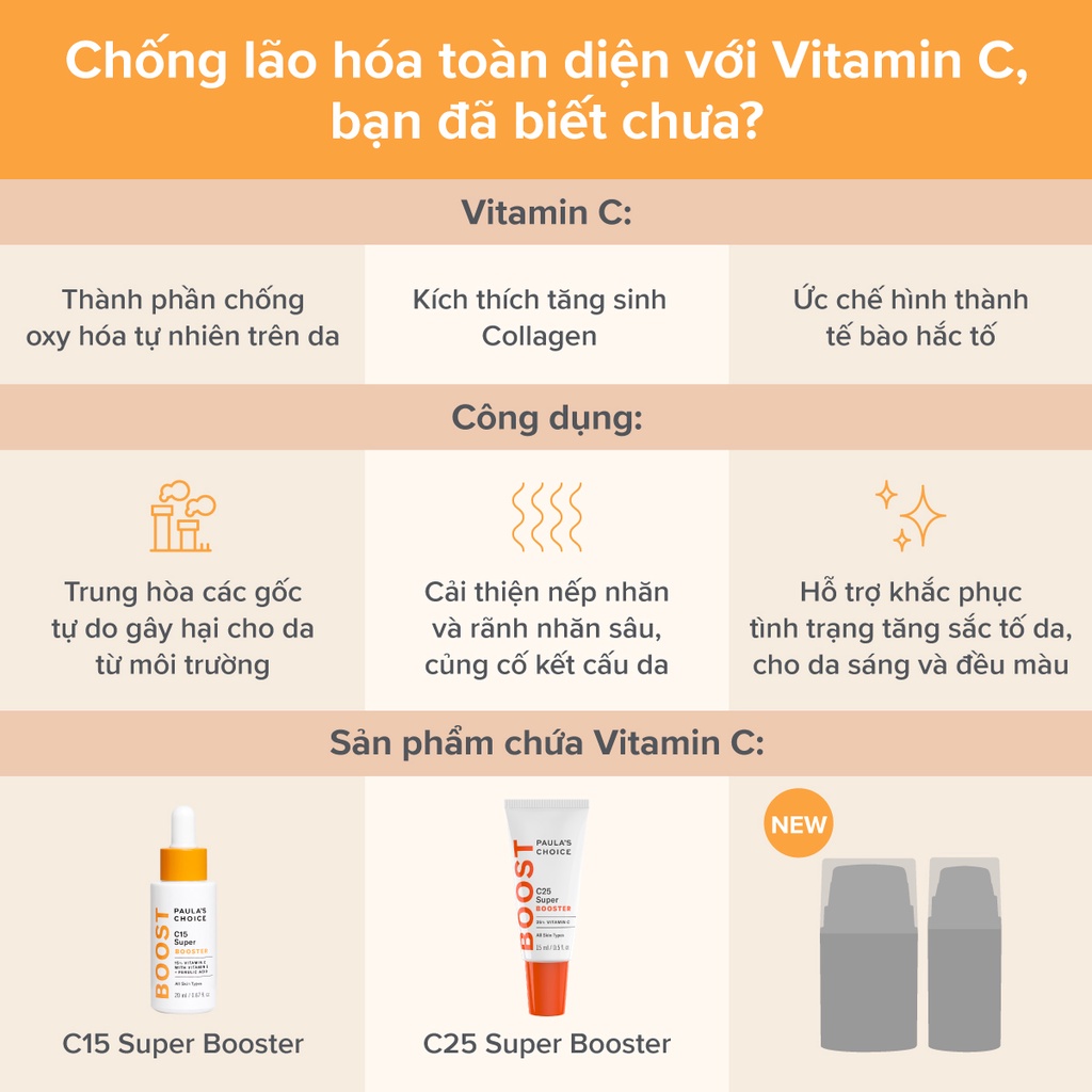 Tinh chất Vitamin C làm sáng da, chống lão hóa chứa Paula's Choice C15 Super 20ml