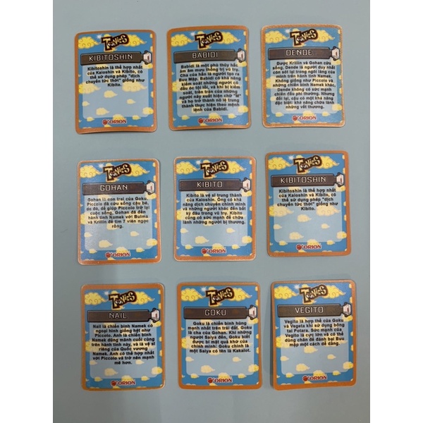 01 thẻ sưu tập Dragon Ball 7 viên Ngọc Rồng cỡ 4,5 cm x 5,5 cm
