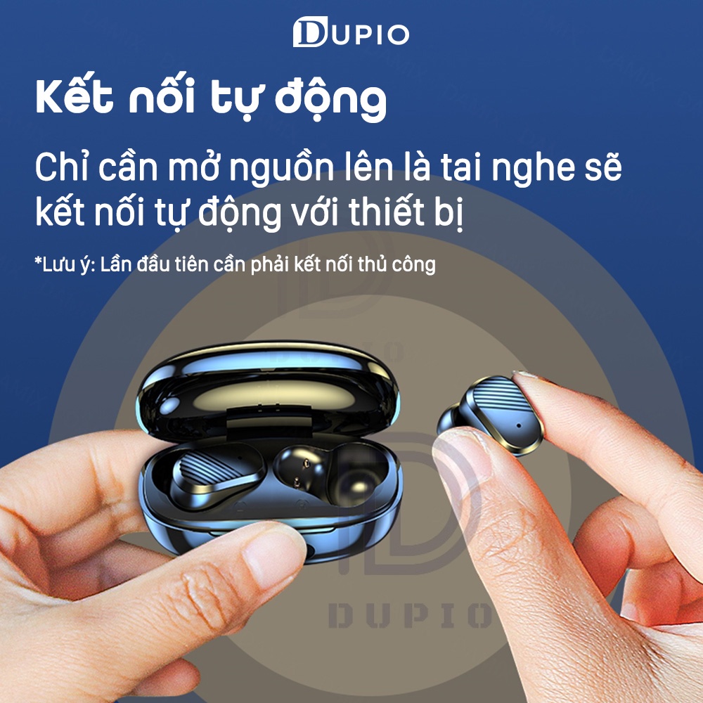 Tai nghe không dây DUPIO TN09 bluetooth V52 chống nước khử nhiễu cuộc gọi có đèn hiển thị pin