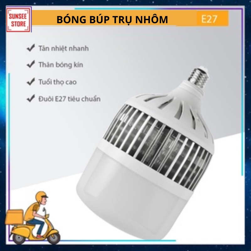 Bóng đèn búp trụ nhôm kín nước công suất 50W 100W 150W tản nhiệt hiệu quả Bảo hành 01 tháng