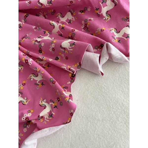 Vải thun cotton 4c hình ngựa pony