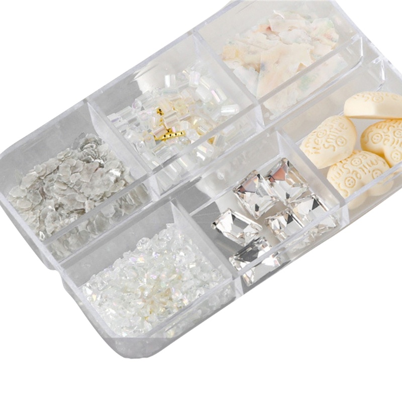 Hộp Hạt Ngọc Trai Đính Trang Trí Móng Tay Nghệ Thuật DIY