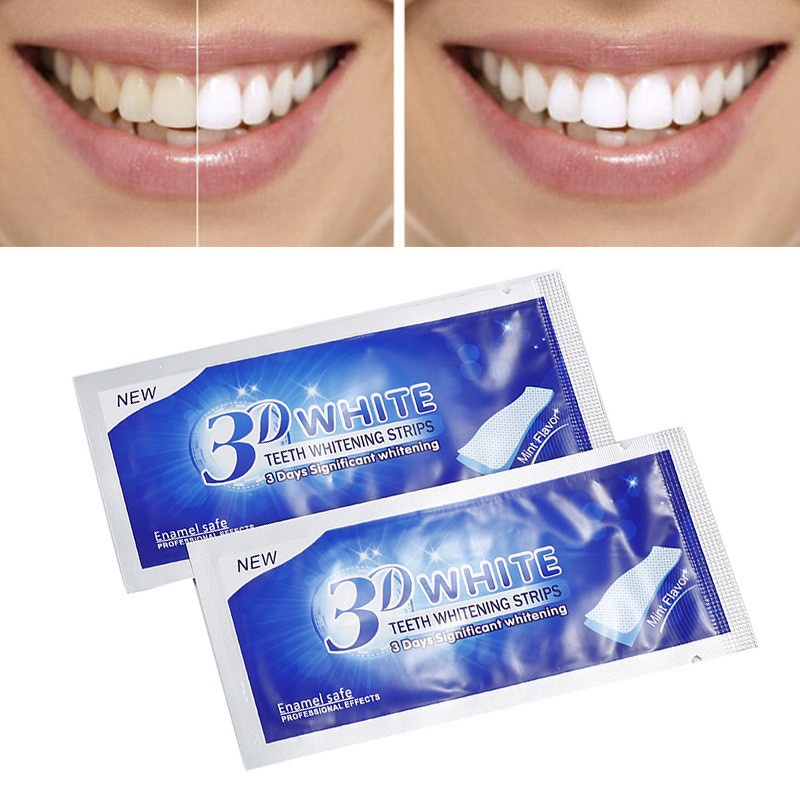 Hộp 14/ 28 dải làm trắng răng GDTIMA 3D loại bỏ vết ố vàng trà chăm sóc răng miệng