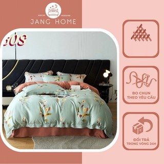 Bộ ga gối lẻ Lụa Tencel 60S cao cấp siêu mềm mịn mát, Set 4 món ga giường vỏ gối đa dạng phong cách