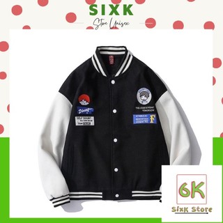 Áo khoác bomber varsity jacket - bomber nỉ pe jacket air của sixk store unisex