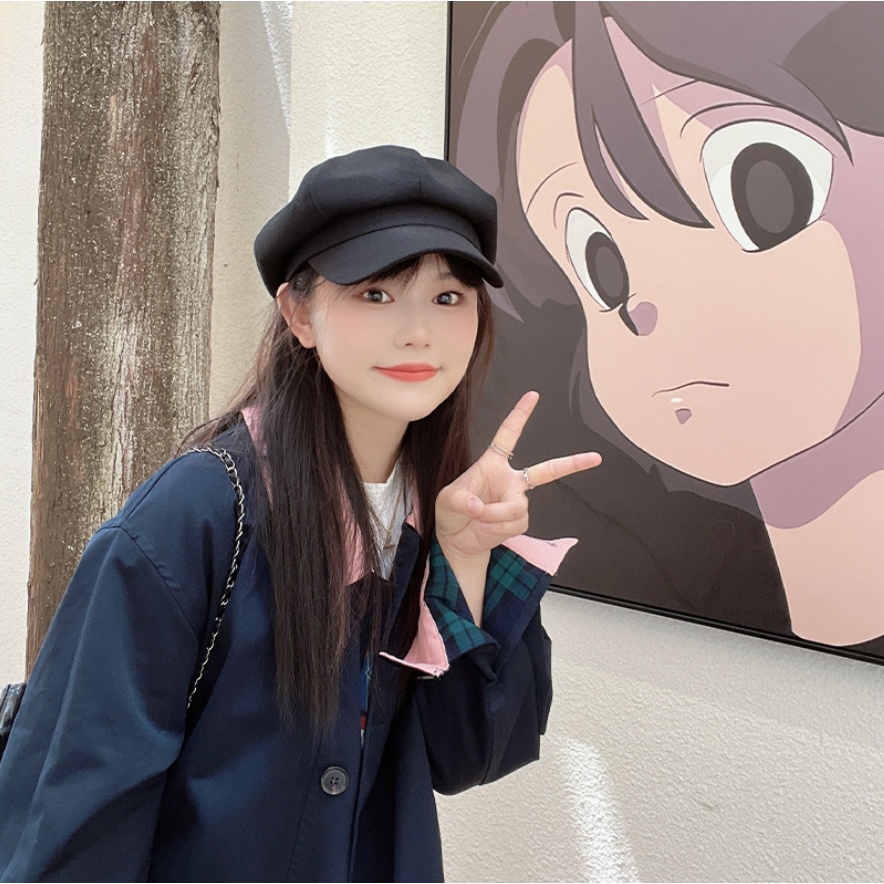 HMH® Mũ nồi beret chất liệu kaki hàng loại 1 form dáng đơn  giản thời trang Hàn mới ht0322