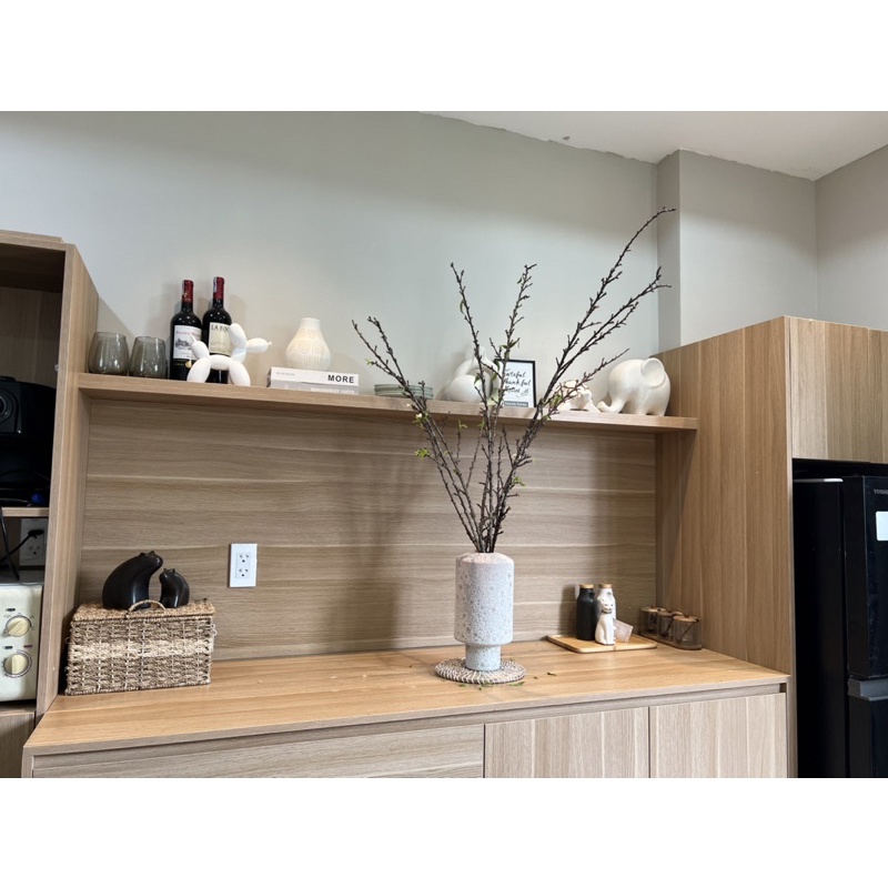 Bình gốm trang trí, cắm cành mận rừng Sapa, cành đào, tuyết mai men cát chất lượng, lạ mắt - Lios Home Decor- BINH82