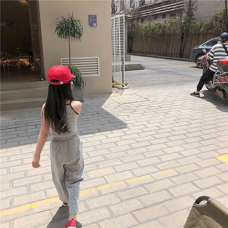 Áo Thun Hai Dây In Hoạt Hình Phong Cách Hàn Quốc Dành Cho Bé Gái