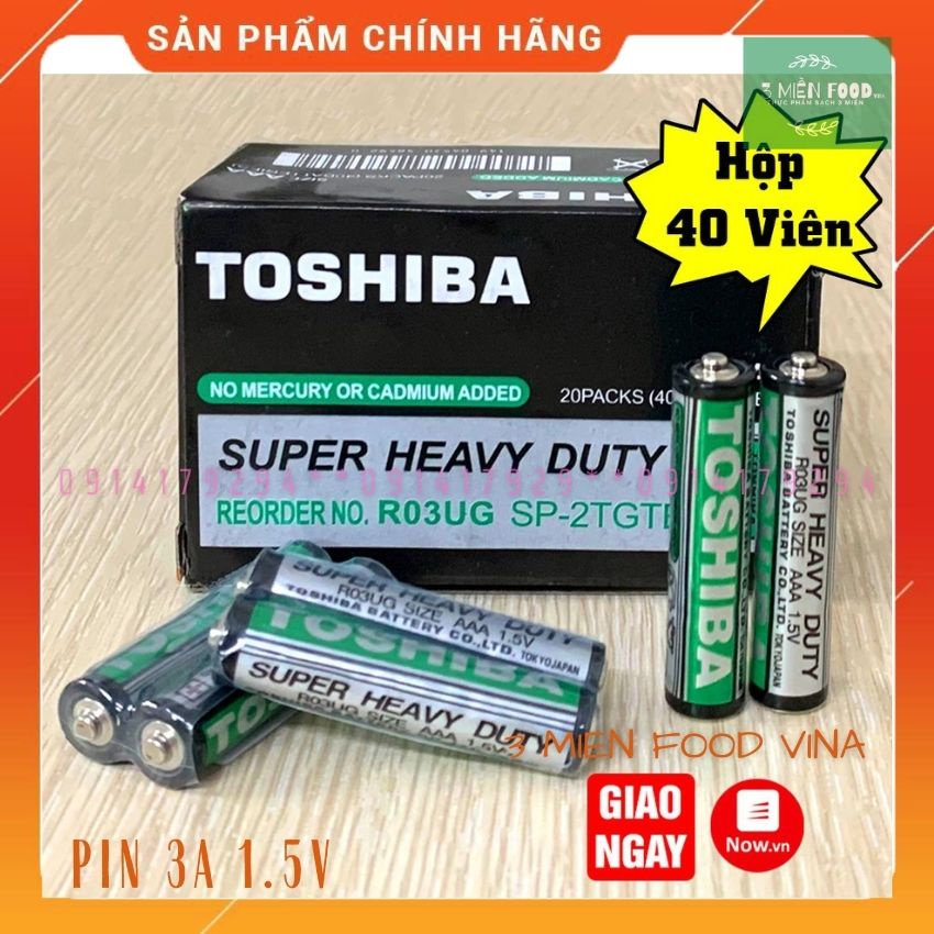 Pin AAA TOSHIBA 1.5V- Pin 3A , Pin Tiểu Nhỏ, Dùng Cho Remote Máy Lạnh(tv), Đồ Chơi.. 3 MIỀN FOOD VINA