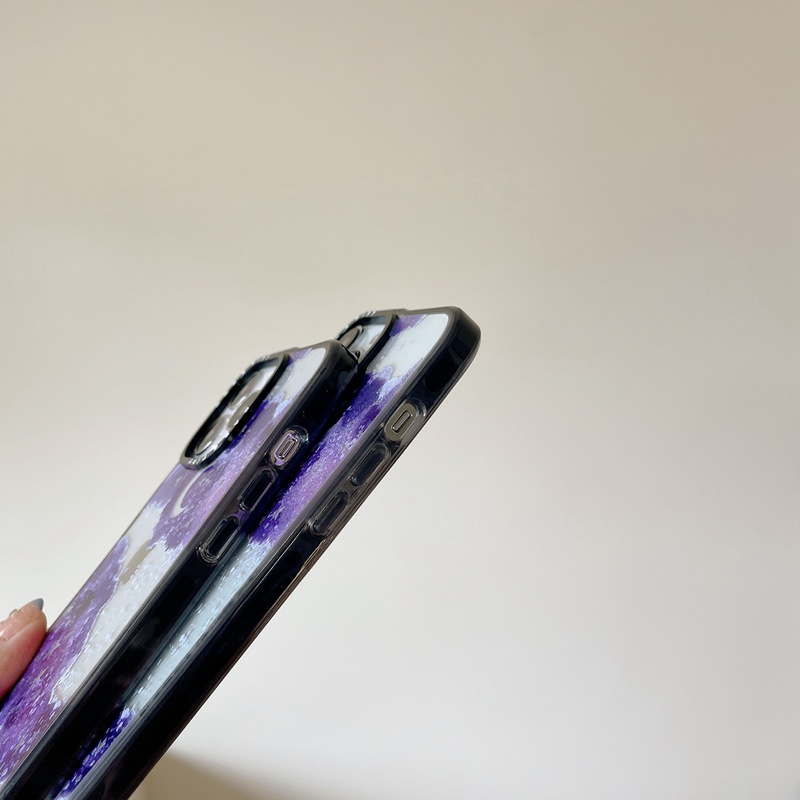 Ốp Điện Thoại Nhựa PC Cứng Mạ Màu Hình Bầu Trời Đêm Cho iPhone 14 14Pro 11 12 13 Pro Max