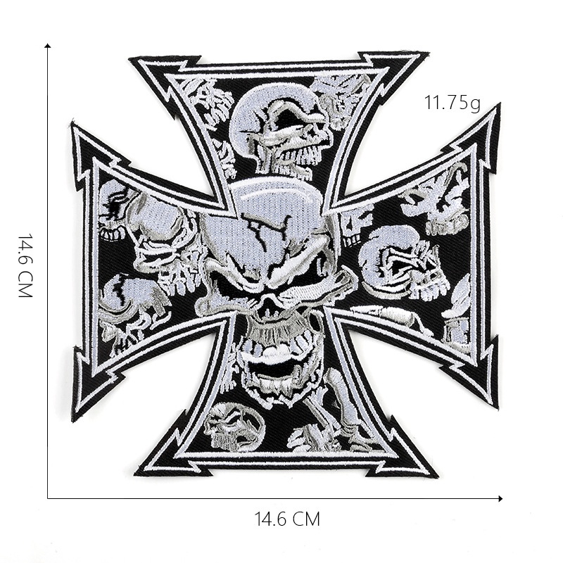 Sticker Ủi Thêu Hình Đầu Lâu Hoạt Hình Độc Đáo