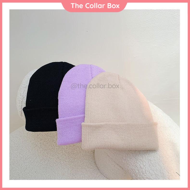 Mũ nón len mùa thu đông nam nữ dáng dài màu trơn thời trang - Mã ML007 The Collar Box