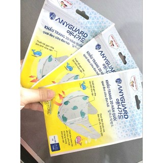 Khẩu trang 2d anyguard cho bé 2 - 4 tuổi