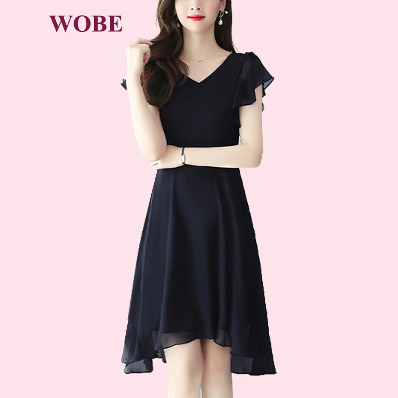 Đầm trung niên WOBE cho mẹ bigsize cao cấp dự tiệc sang trọng thiết kế dáng suông đẹp L163 - WB WOMAN & BEAUTY
