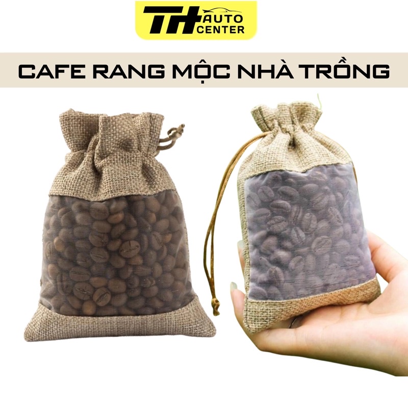 Túi thơm cafe rang mộc nguyên hạt treo xe, phòng khách, tủ quần áo thơm lâu phukienxehoiTH