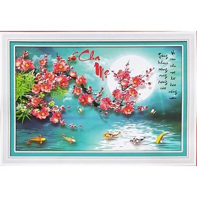 Tranh thêu chữ thập cha mẹ Dielianhua 223154
