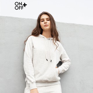Áo nỉ hoodie nữ ONOFF dệt French Terry giữ ấm tốt - H16TH18001