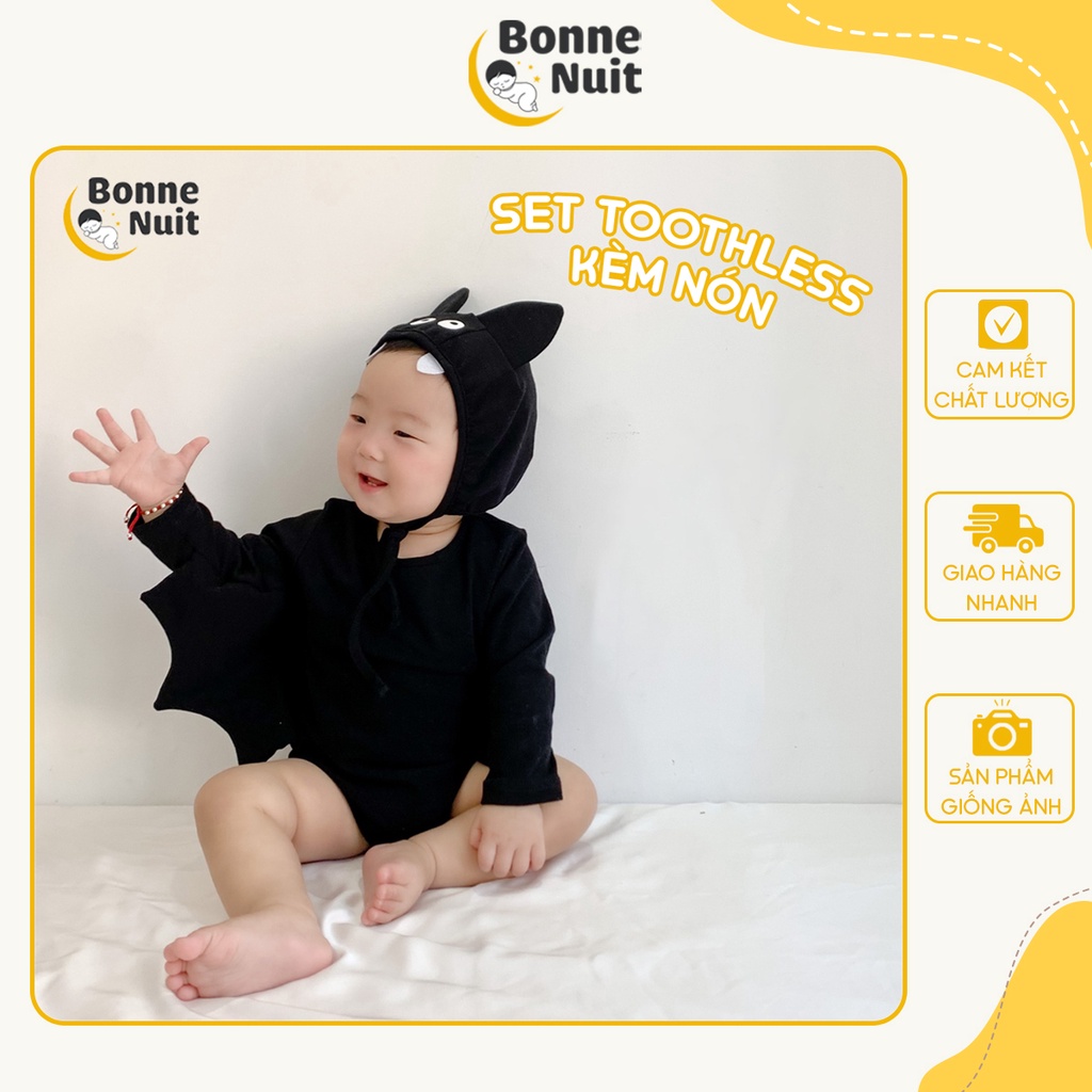 Set Toothless kèm nón cho bé diện Halloween