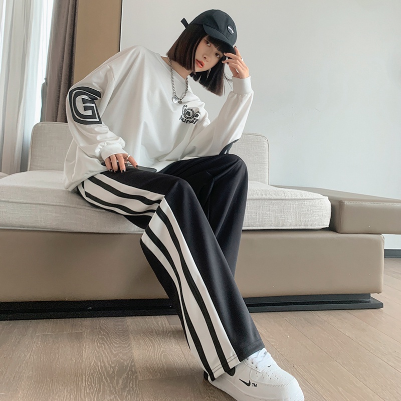 NRVP Quần Thể Thao Dài Dáng Rộng Phong Cách Thời Trang Hàn Quốc