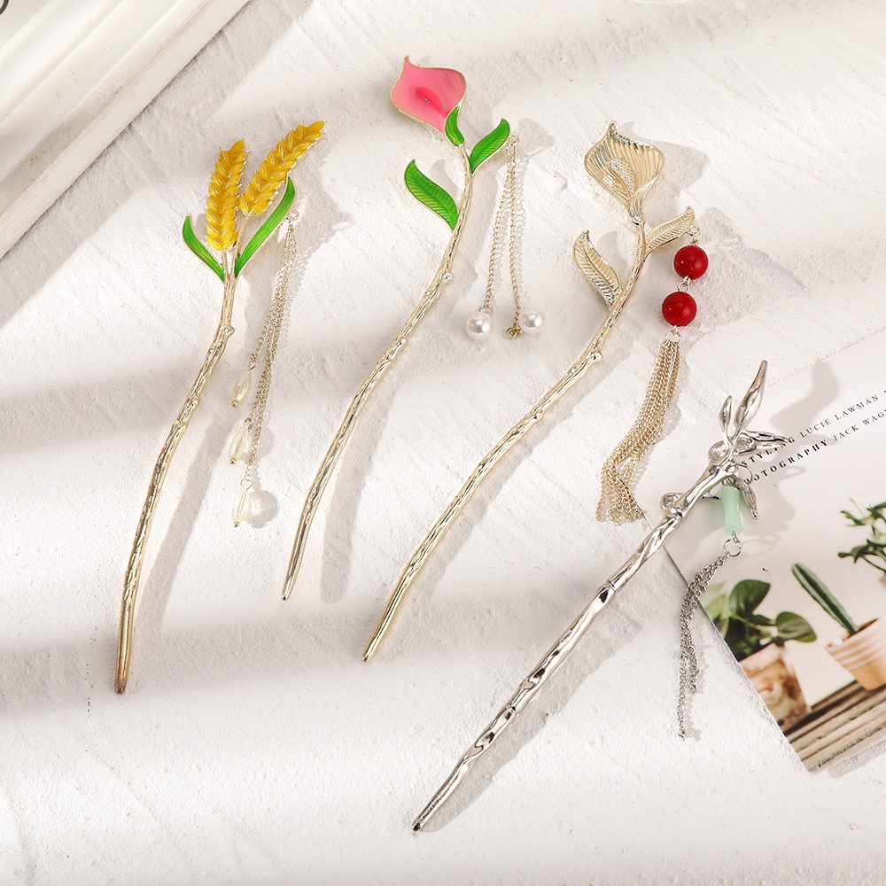 Haimeikang Kẹp Tóc Hoa Lily Đính Ngọc Trai Nhân Tạo Thanh Lịch Cho Nữ