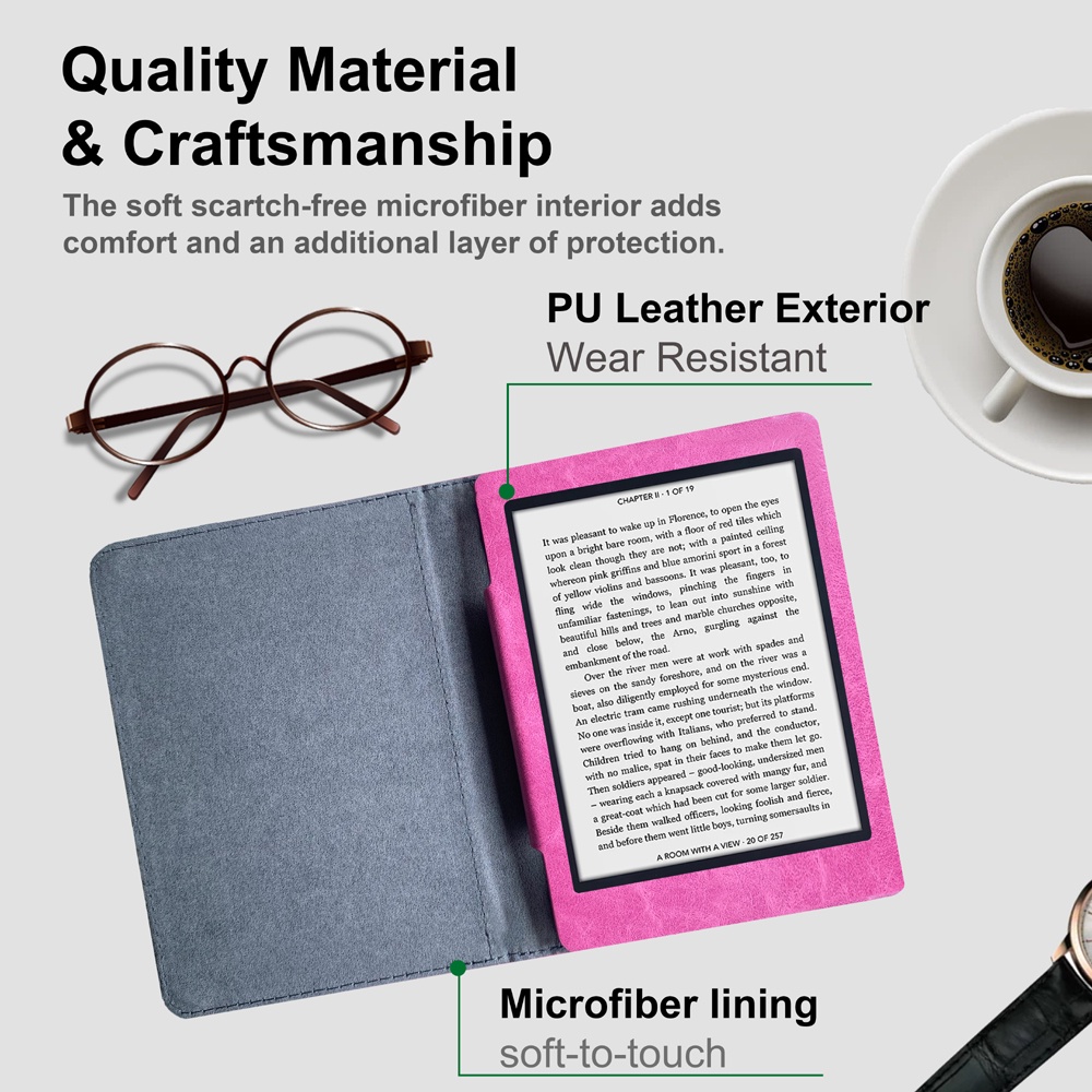 Bao Da Máy Tính Bảng Từ Tính Thông Minh Cho Kobo Glo N613 6 Inch E-Reader