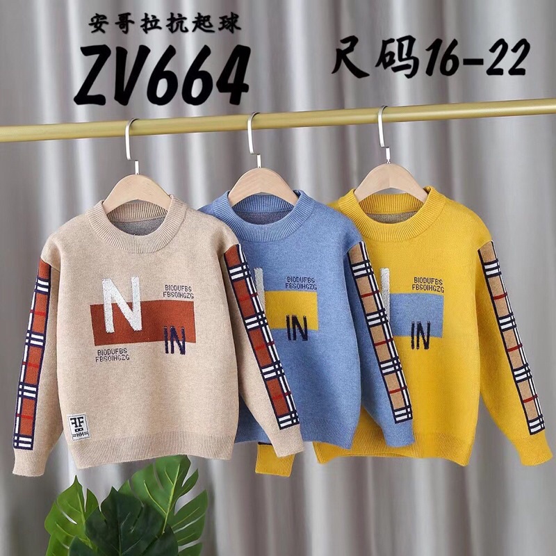 Áo len bé trai từ 18-40kg