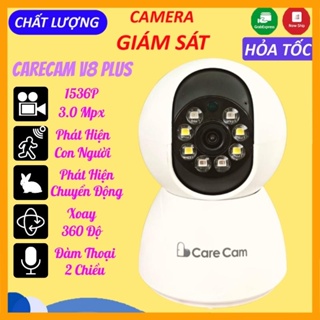 Hình ảnh Camera Carecam V8 Plus 3.0Mpx góc rộng, Full HD, xoay 360, có màu, đàm thoại 2 chiều - Camera yoosee trong nhà YS 2031 chính hãng